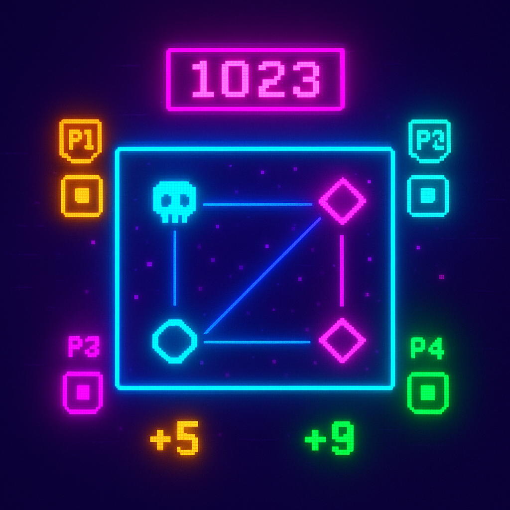 Screenshot: neon cooperative trial UI